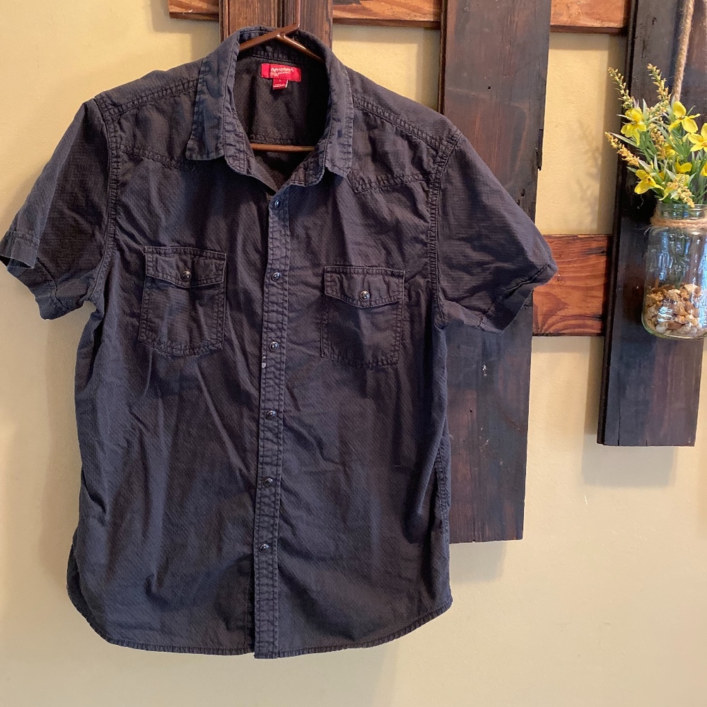 Arizona Snap Button Down Short Sleeve Shirt